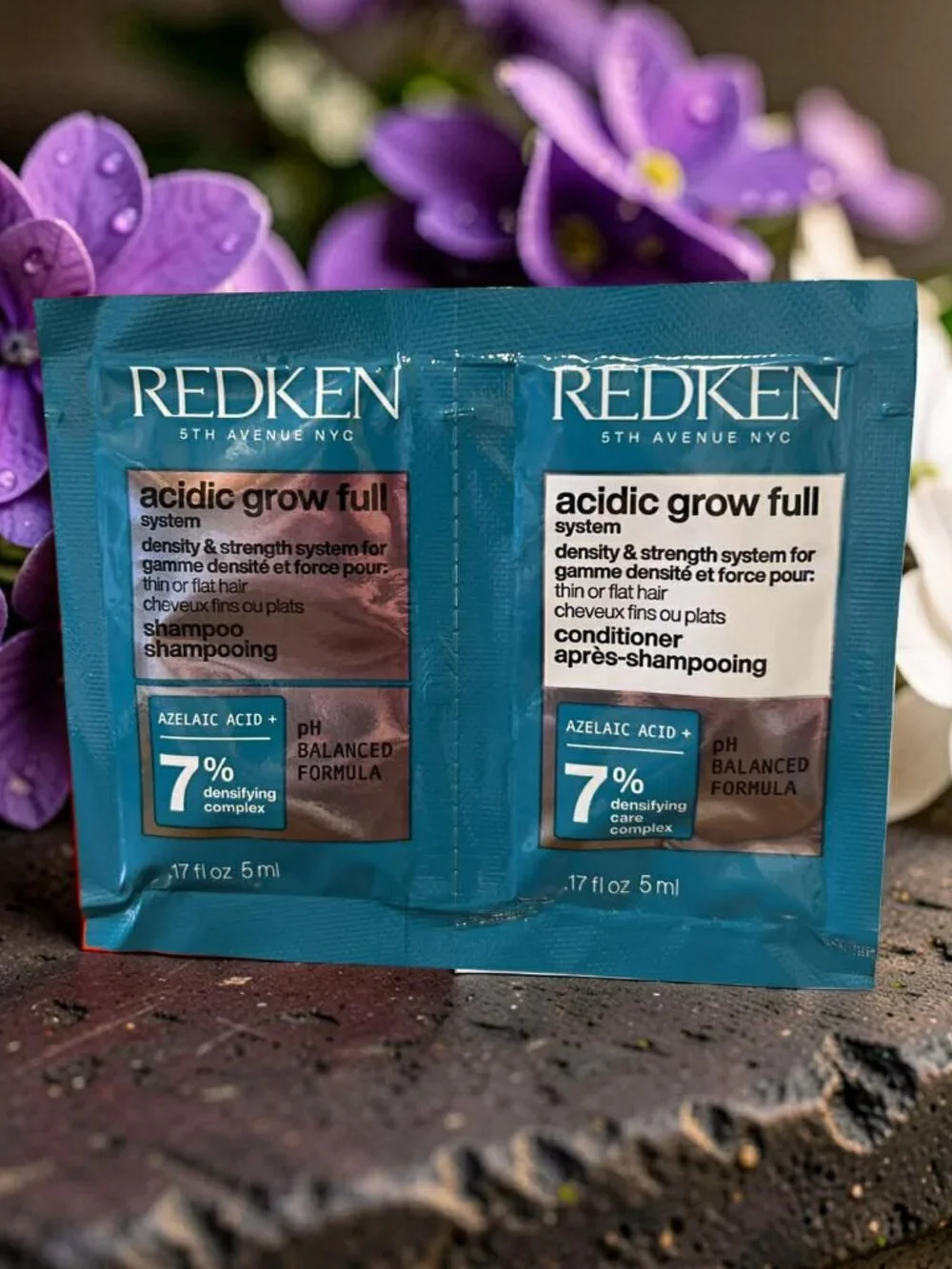 Redken Acidic Grow Full System Shampoo Conditioner .17 oz Sample